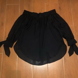 black off the shoulder top